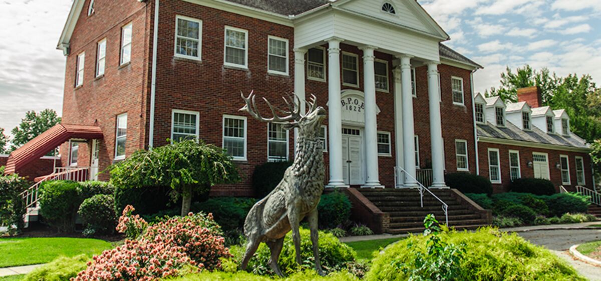 The elk statue outside Easton Elks Lodge #1622